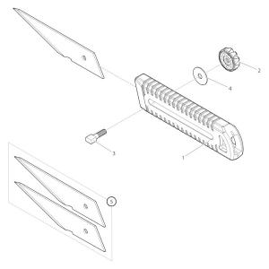 【部品】 ワッシャーM4x15 (59028) パーツNo.4 [第一精工 MCナイフ#55 ブラック]