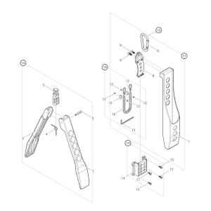 【部品】 皿ネジM4x10 (59251) パーツNo.9 [第一精工 ワニグリップMC+ホルスター ダークアース]