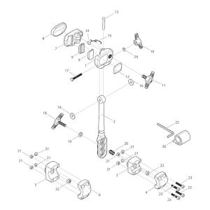 【部品】 リベット6x10 (59014) パーツNo.14 [第一精工 かさキャッチNO.6 ブラウン]