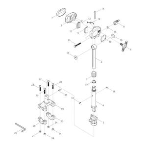 【部品】 M6ナット (59024) パーツNo.24 [第一精工 かさキャッチNO.1 ブラウン]