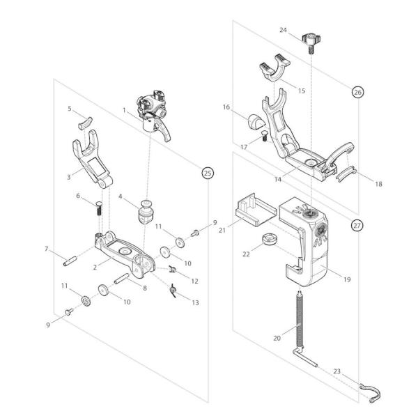 【部品】 竿受セット (09407) パーツNo.25 [第一精工 チビラーク]