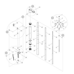 部品】 レンチ (39886) パーツNo.25 [第一精工 かさキャッチNO.1