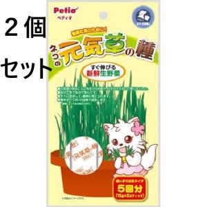 ２個セット　ペティオ　ネコの元気草の種　１５ｇ×５本入　猫草 犬｜ena-sana-shop