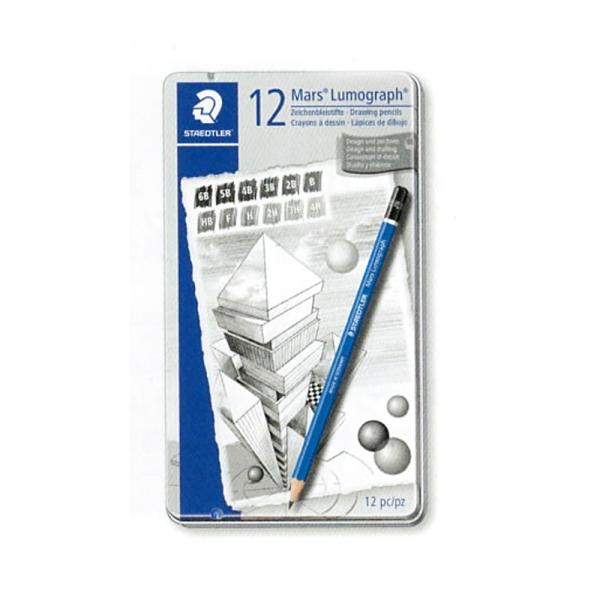 メール便可 ステッドラー マルス ルモグラフ 製図用高級鉛筆 12硬度 各1本入りセット STAED...