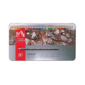 送料無料 カランダッシュ CARANd'ACHE 油性色鉛筆 パブロ色鉛筆 80色セット (缶入り)