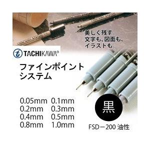 メール便可 8本セット タチカワ ファインポイントシステム 油性マーカー ブラック (0.05mm、0.1mm、0.2mm、0.3mm、0.4mm、0.5mm、0.8mm、1.0mm)｜enauc