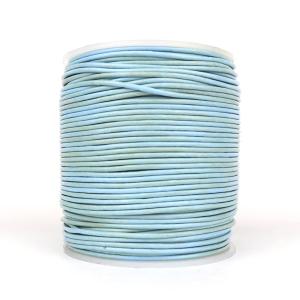 【B品・訳あり】1.5mm幅×1m レギュラーカラー スカイブルー レザーコード 丸革紐【ゆうパケット対応】