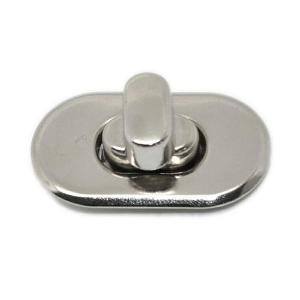 ターンロック バッグ留め具 21mm×37mm シルバートーン