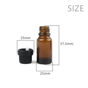 10ml 1個入 遮光瓶 茶色 ドロッパー付 ...の詳細画像1