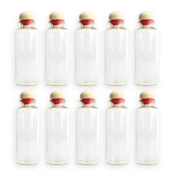 30mm×80mm Φ12mm 10本セット 木栓（木瓶）ガラス小瓶【宅配便】