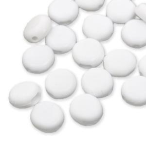 20個入マスク用 調整パーツ 丸型 白 直径約10mm 穴2mm 2×4mm【ゆうパケット対応】