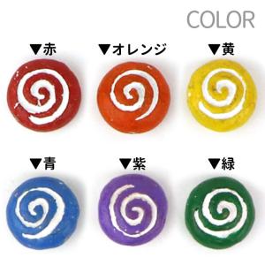 【アウトレット】1個入 インドビーズ 粘土 平...の詳細画像2