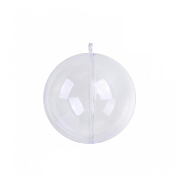 φ80mm 穴3mm 1個入 クリスマスボール ツリー飾り クリア【宅配便】