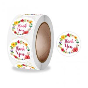 ロールシール フラワーリース サンキュー レッドフラワー