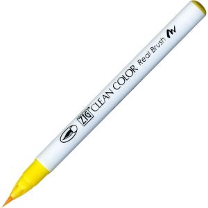 【呉竹】ZIGクリーンカラーリアルブラッシュ NO.050 イエロー（1個入）【ゆうパケット対応】