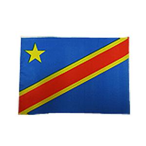 世界の国旗（約21×14cm）カ行国 ：コンゴ民主共和国/手旗 小さめ ミニ国旗 手持ち フラッグ 応援グッズ【ゆうパケット対応】