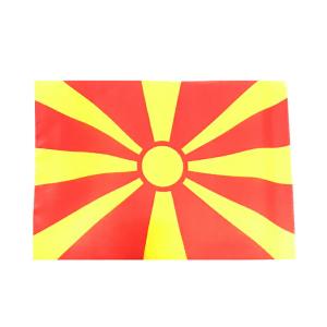 世界の国旗（約21×14cm）マ行国 ：マケドニア共和国/手旗 小さめ ミニ国旗 手持ち フラッグ 応援グッズ【ゆうパケット対応】