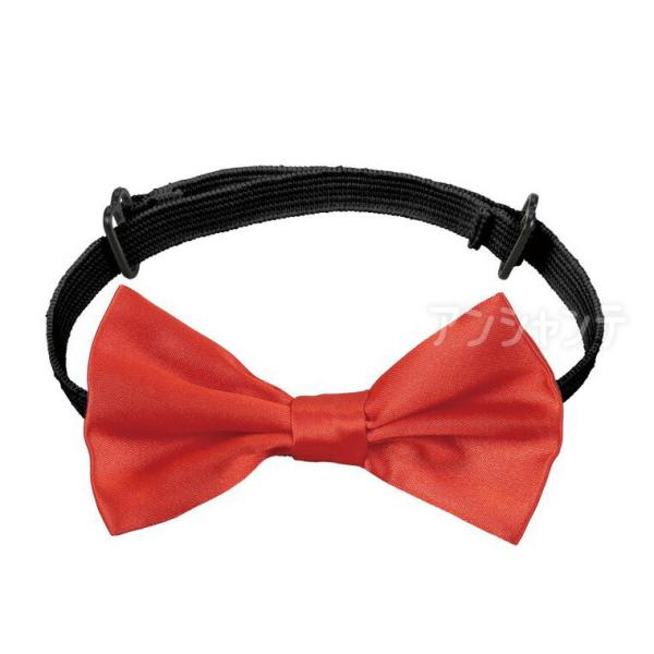 ソフトサテン蝶ネクタイ 赤【ゆうパケット対応】