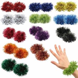 キラキラリストバンド 2個組 赤 青 金 銀 桃 オレンジ