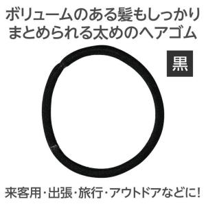 袋入りヘアゴム黒 1個入【ゆうパケット対応】の詳細画像1
