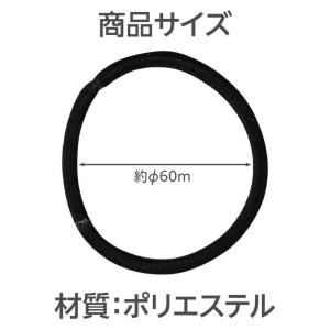 袋入りヘアゴム黒 1個入【ゆうパケット対応】の詳細画像3