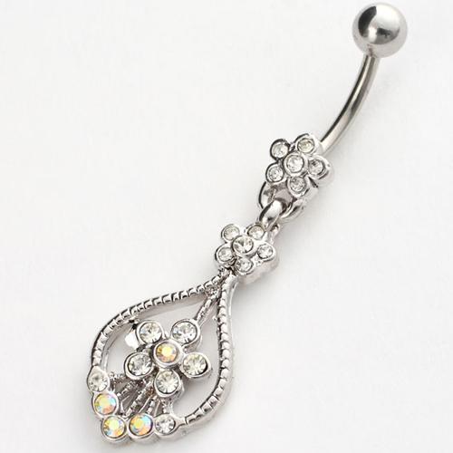 ジルコニアフラワーリースのボディピアス【ゆうパケット対応】[M便1/30]