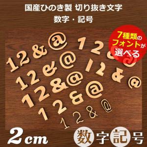 木製 切り抜き文字 数字・記号 2cm アンシ...の詳細画像1