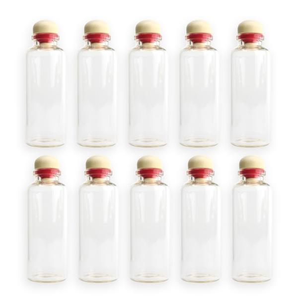 30mm×80mm Φ12mm 10本セット 木栓（木瓶）ガラス小瓶【宅配便】