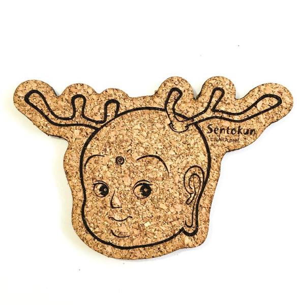 コルク製 かたどりコースター せんとくん 顔 奈良のおみやげ アンシャンテラボ