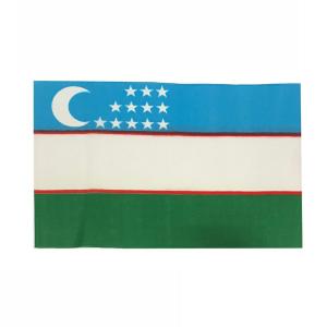 世界の国旗（約21×14cm）ア行国 ：ウズベキスタン/手旗 小さめ ミニ国旗 手持ち フラッグ 応援グッズ【ゆうパケット対応】