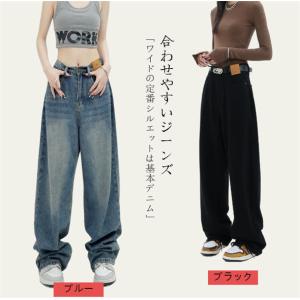 デニム ガウチョパンツ レディース ゆったり ...の詳細画像1
