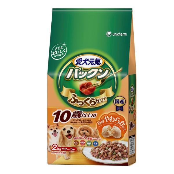 ユニチャーム ペットケア ゲインズパックン 10歳以上用  ビーフ・ささみ・緑黄色野菜・小魚入り 2...