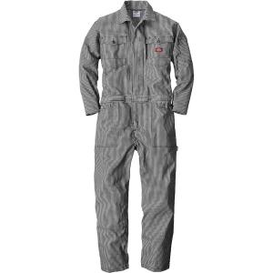 [Dickies ディッキーズ]ストレッチヒッコリー ツナギ  D-716 Ｌ ブラック｜encho