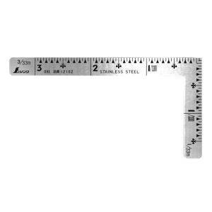 シンワ測定 曲尺小型三寸法師ステン3×1.5寸 表裏同目 12102｜encho