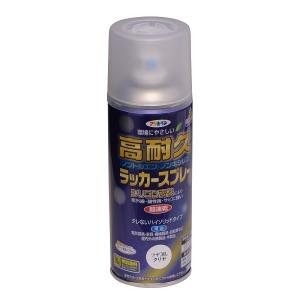 【アサヒペン】高耐久ラッカースプレーつや消しクリヤ３００ＭＬ