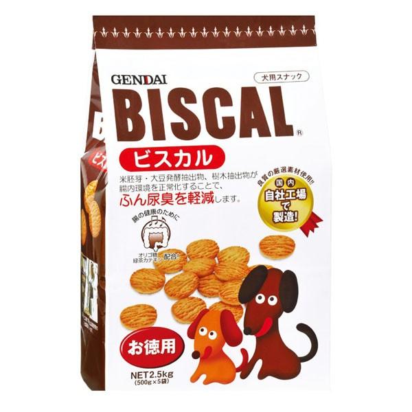 ゲンダイ (GENDAI) 現代製薬 ビスカル 2.5kg 気になるふん尿を軽減するビスケット