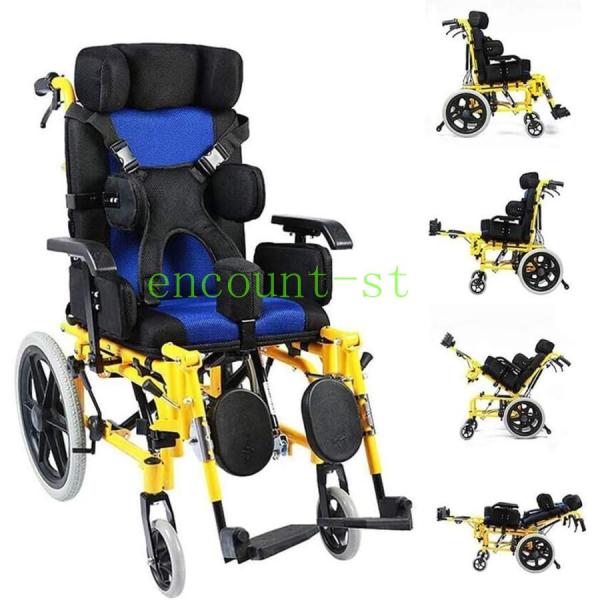 車椅子 フルリクライニング介助型車いす ヘッドレストは調整可能です 3D通気性クッション 大人用車椅...