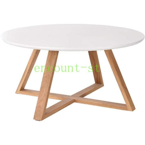 無垢材 コーヒーテーブル テーブル サイドテーブル シンプルモダン 小さな丸テーブル 小さなアパート...