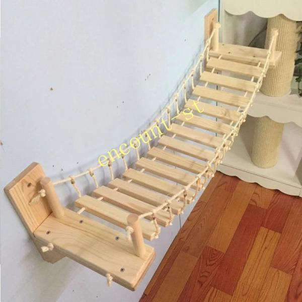 キャットウォーク DIY おしゃれ ステップ 吊り橋 ペット家具 90cm