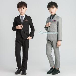 卒業式 入学式 スーツ 男の子 90 100 110 120 130 140 150 細身 グレー