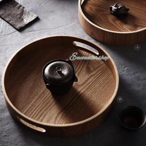 取っ手付 トレイ トレー 木製 天然木製 お盆...の詳細画像1