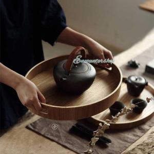 取っ手付 トレイ トレー 木製 天然木製 お盆...の詳細画像2