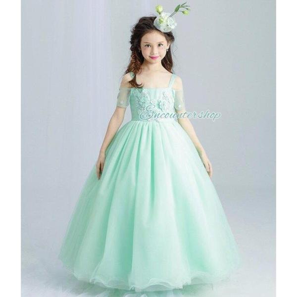 子供ドレス ピアノ発表会 ロング 子供ドレス 発表会 子どもドレス フォーマル 七五三 ジュニアドレ...