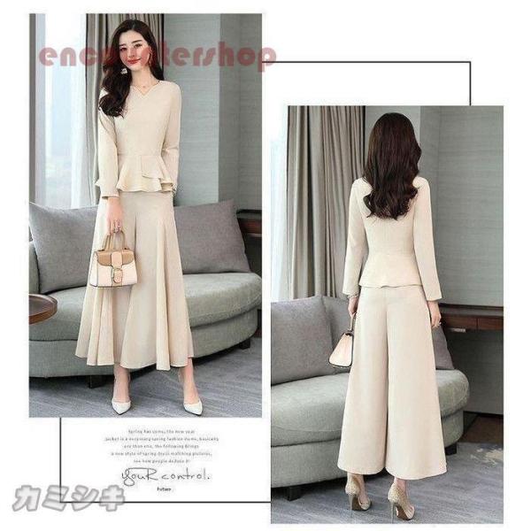 卒業式 服 母 セットアップ   レディース パンツスーツ40代  おしゃれ ママフォーマル 長袖 ...