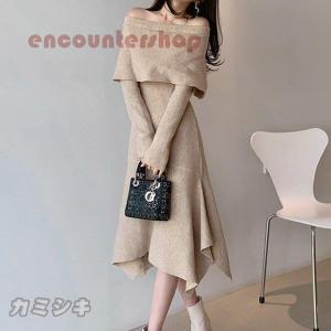 肩出し ニット ワンピース の商品一覧 ワンピース チュニック ファッション 通販 Yahoo ショッピング