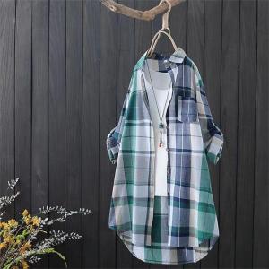 ロングシャツ シャツ レディース ロング 長袖...の詳細画像1