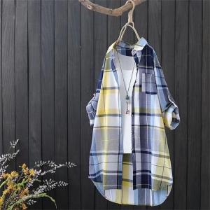 ロングシャツ シャツ レディース ロング 長袖...の詳細画像2