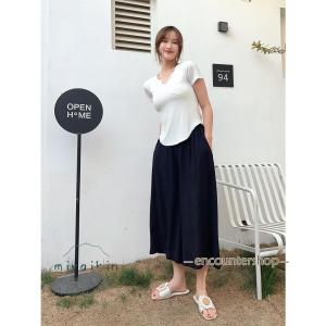 スカーチョパンツ ガウチョパンツ ゆったり カ...の詳細画像2