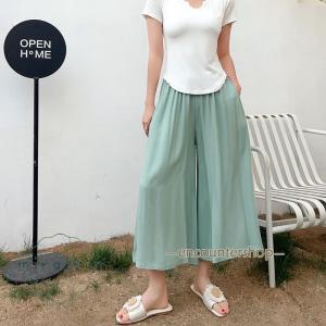 スカーチョパンツ ガウチョパンツ ゆったり カ...の詳細画像3