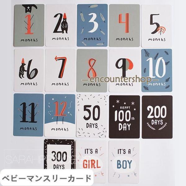 新生児写真撮影ベビー記念日写真用ベビーマンスリーカード赤ちゃんの月齢撮影用カードスタジオ撮影アクセサ...